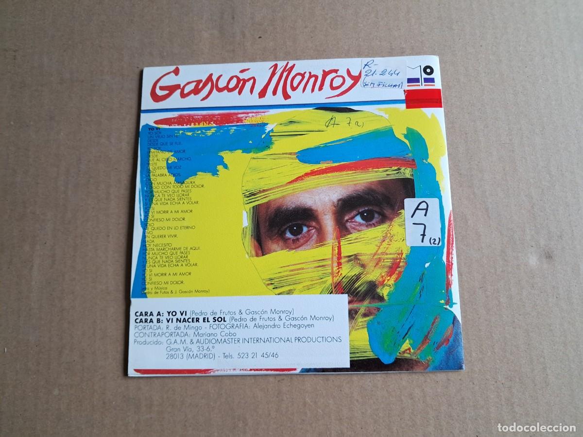 Discos de vinilo: GASCON MONROY - YO VOY SINGLE 1991 - Foto 3