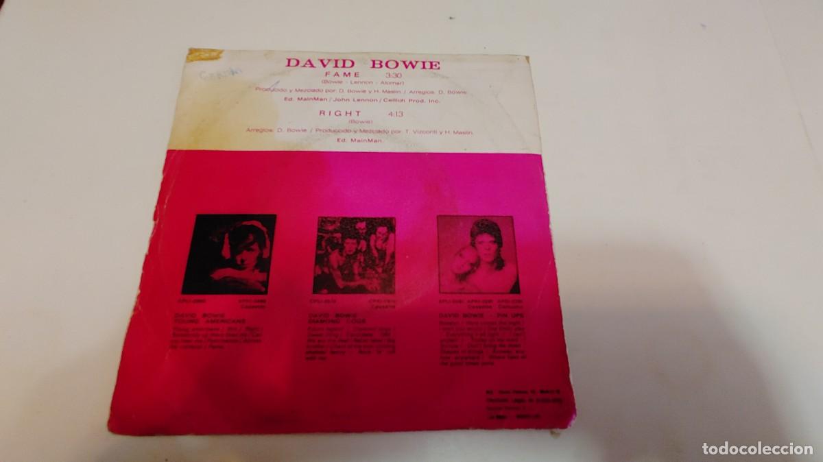 Discos de vinilo: DAVID BOWIE-SINGLE FAME - Foto 2