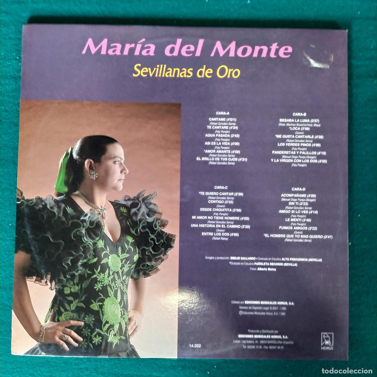 Discos de vinilo: Mar&iacute;a Del Monte &ndash; Sevillanas De Oro - Foto 2