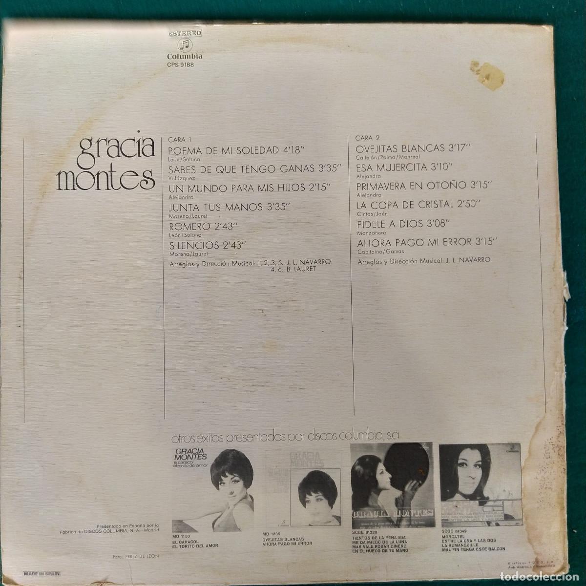 Discos de vinilo: Gracia Montes &ndash; Gracia Montes - Foto 2