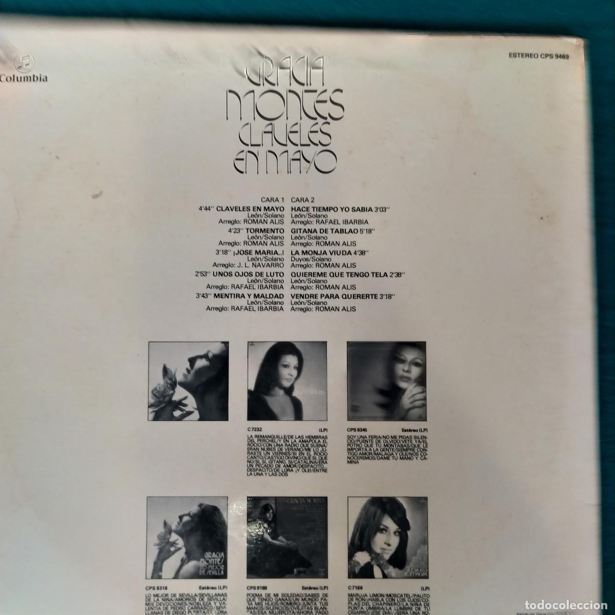 Discos de vinilo: Gracia Montes &ndash; Claveles En Mayo - Foto 2