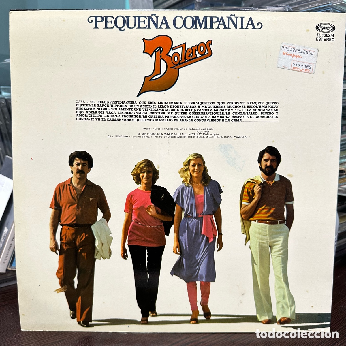 Discos de vinilo: Peque&ntilde;a Compa&ntilde;ia - Boleros (LP) - Foto 2