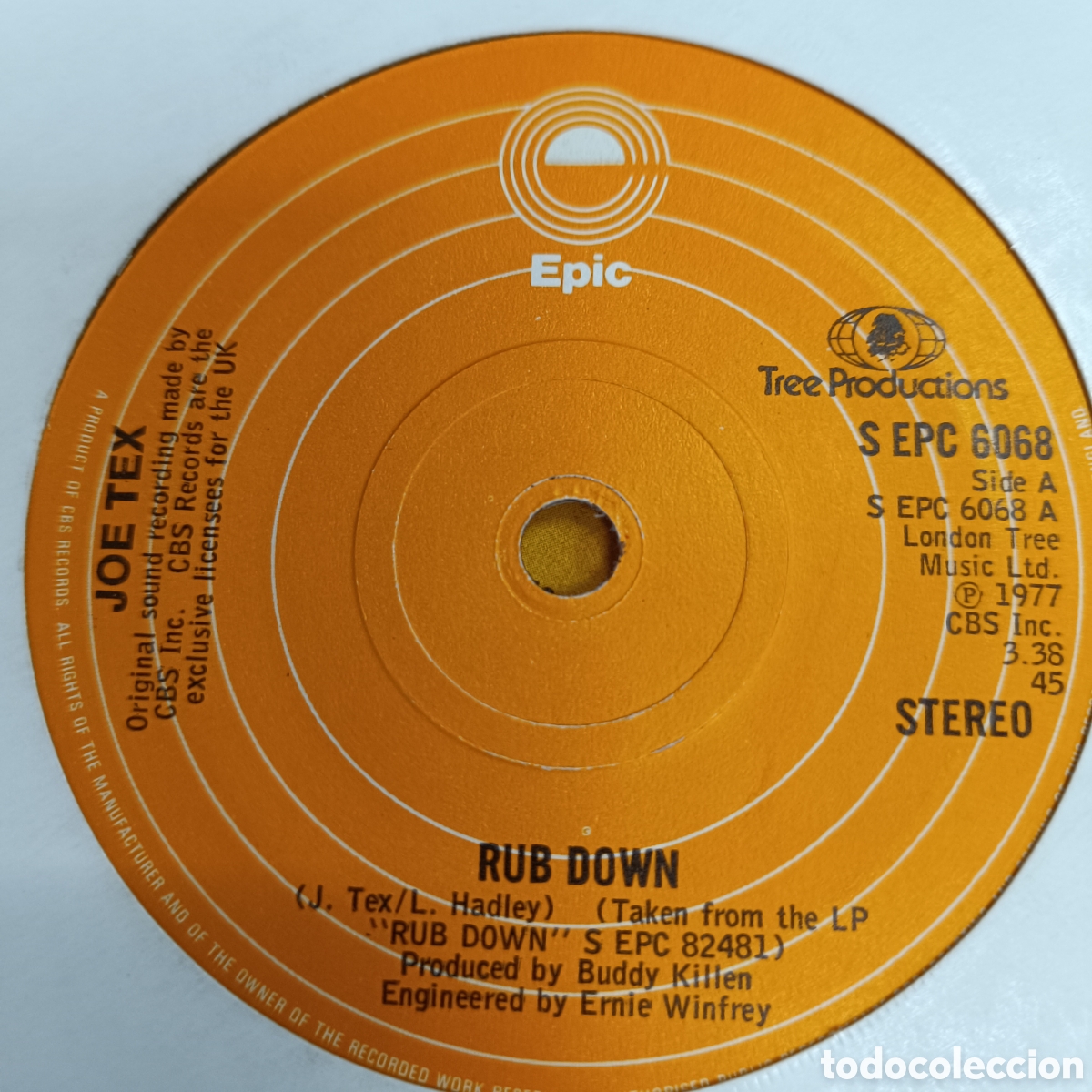 Discos de vinilo: Joe Tex &ndash; Rub Down (Epic) - Foto 1