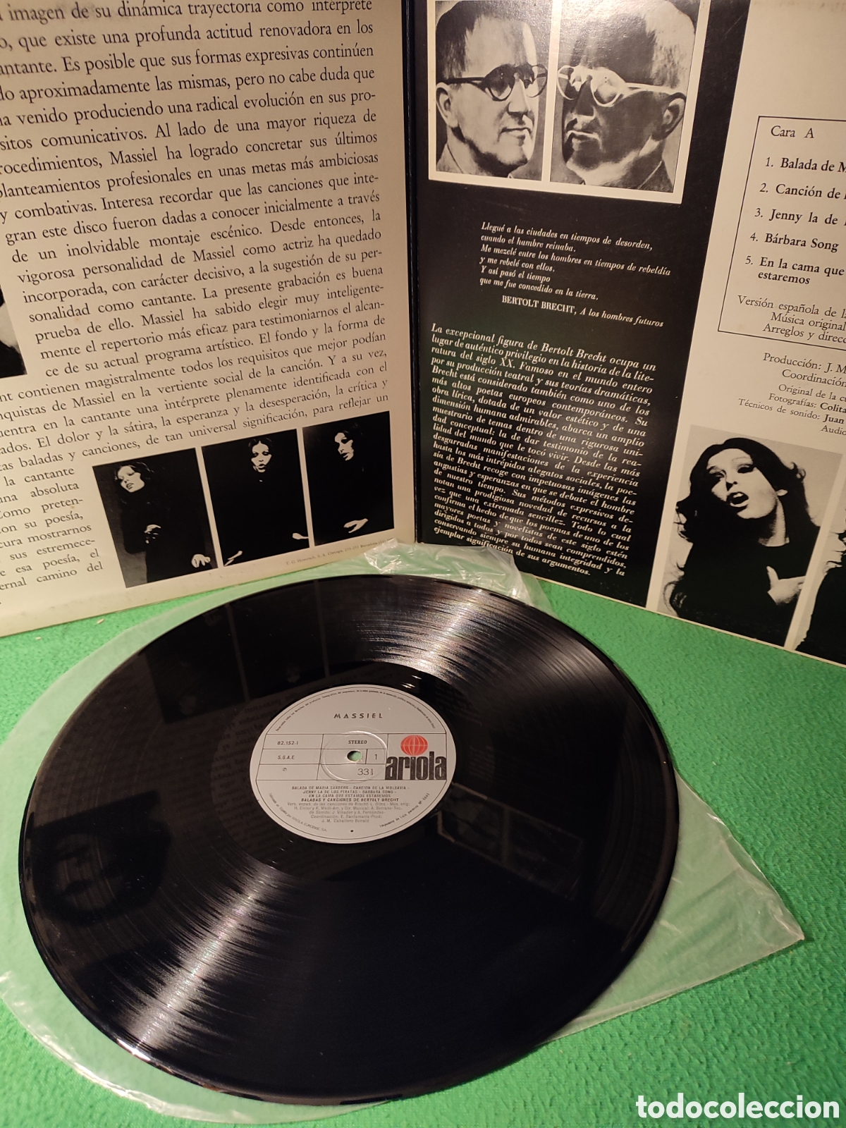 Discos de vinilo: Massiel - Canciones y baladas de Bertol Brecht - Foto 2