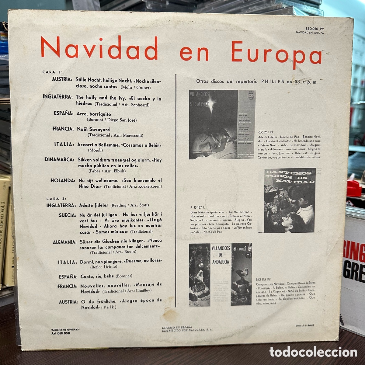 Discos de vinilo: Varios - Navidad en Europa (LP, Comp) - Foto 2
