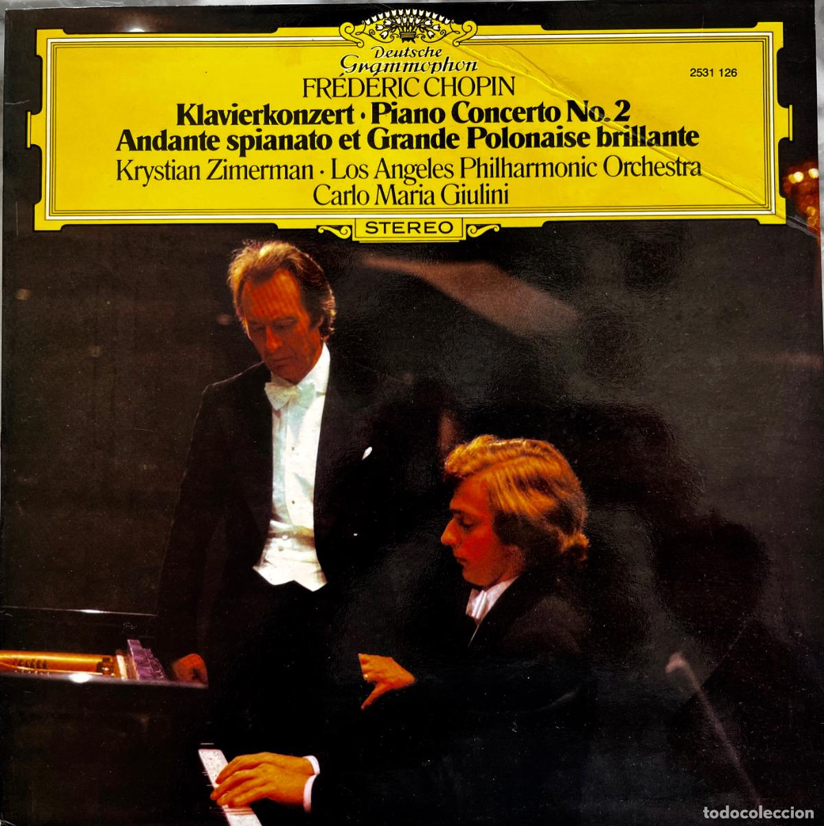 Disques de vinyle: CHOPIN.CONCIERTO PIANO Y ORQUESTA N&ordm; 2.GRAN POLONESA BRILLANTE. K. ZIMERMAN. C. MARIA GIULINI. LP