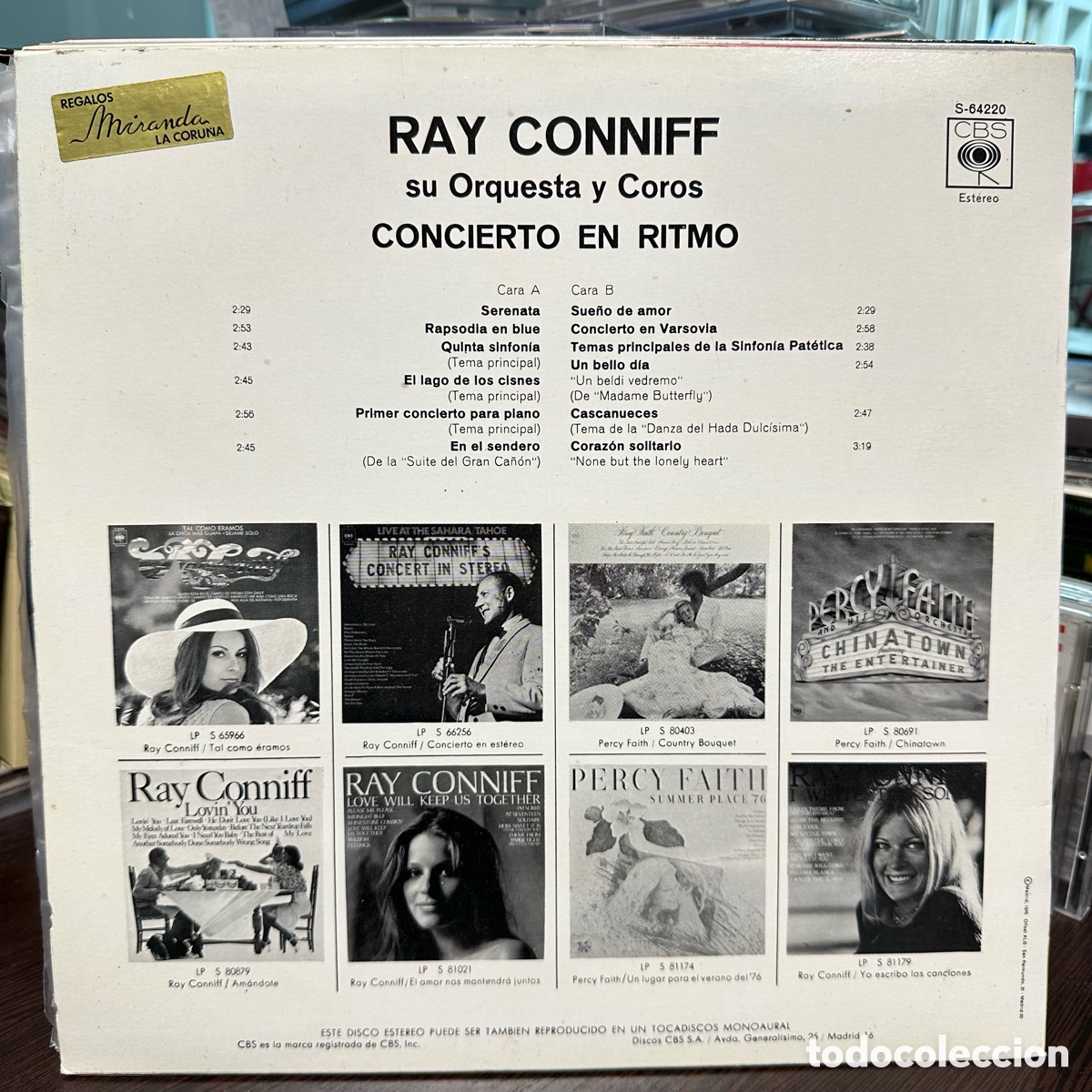 Discos de vinilo: Ray Conniff Su Orquesta y Coros - Concierto En Ritmo (LP, Comp) - Foto 2