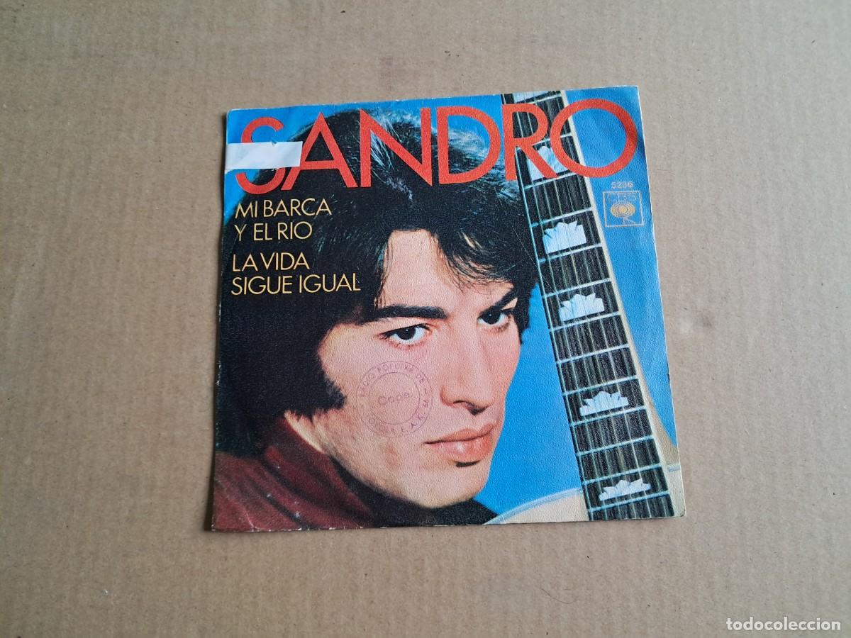 Discos de vinilo: SANDRO - MI BARCA Y EL RIO SINGLE 1970 EDICION ESPA&Ntilde;OLA - Foto 1