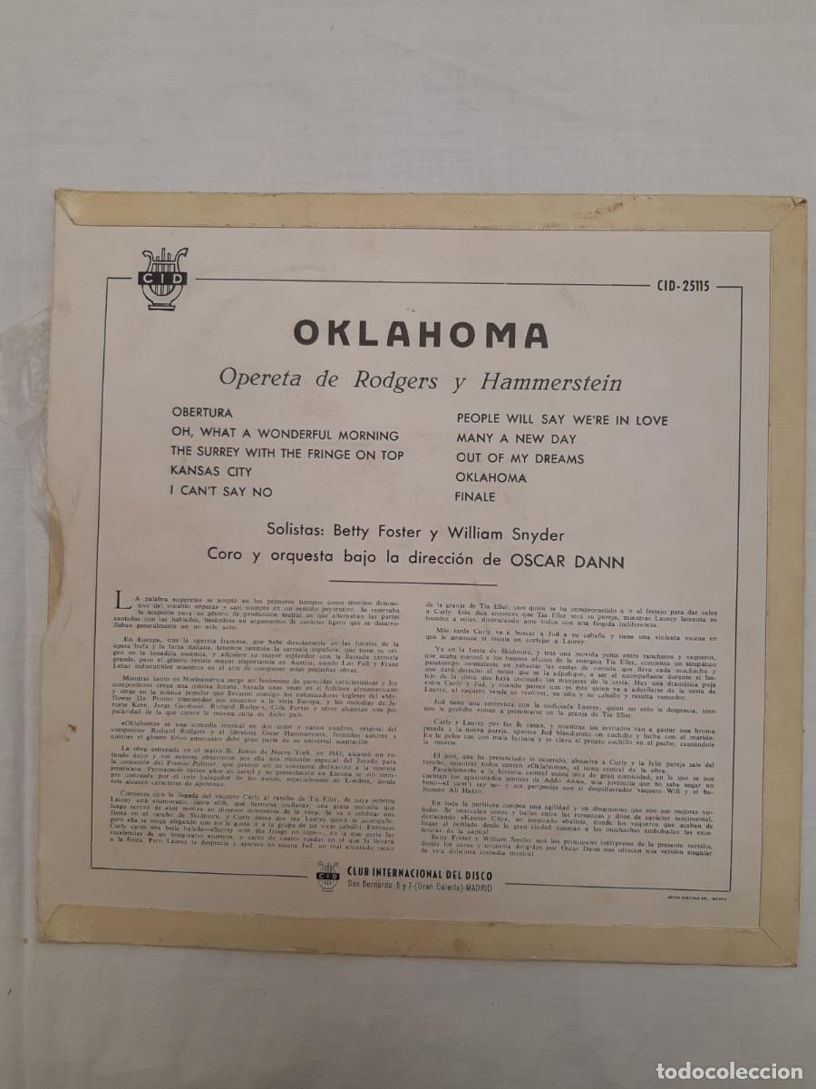 Discos de vinilo: Maxi single OKLAHOMA - ED. ESPA&Ntilde;OLA - Foto 2