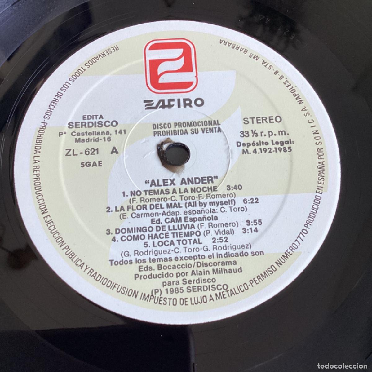 Discos de vinilo: V125 LP Alex Ander - Serdisco 1985 - Foto 2
