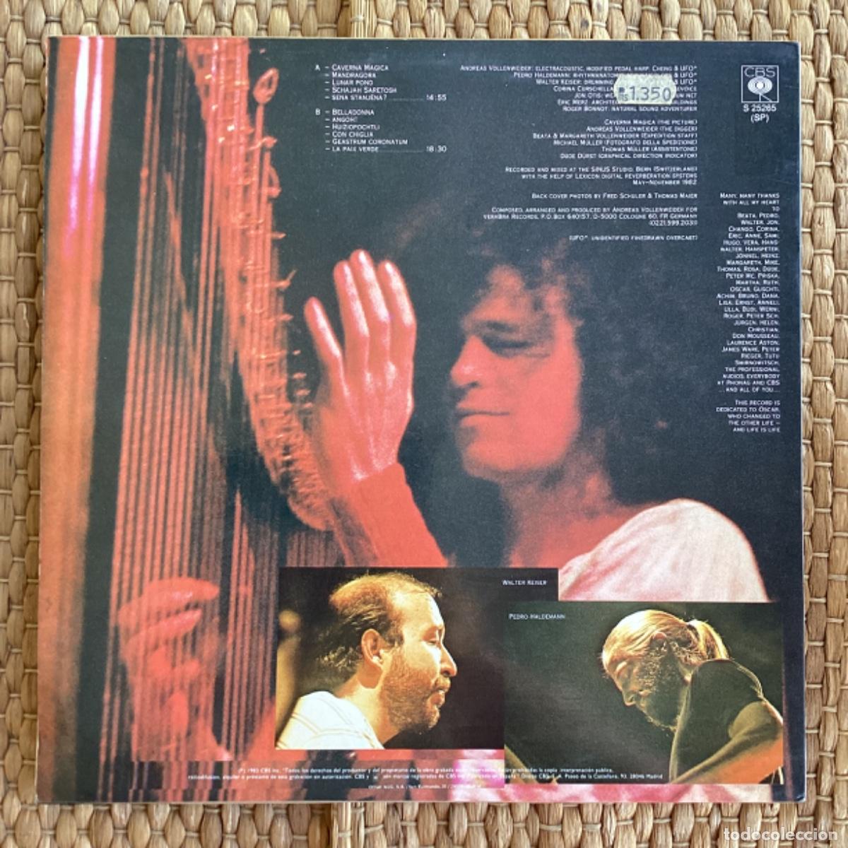 Discos de vinilo: V159 LP Andreas Vollenweider - Caverna m&aacute;gica - CBS 1983 - Foto 3