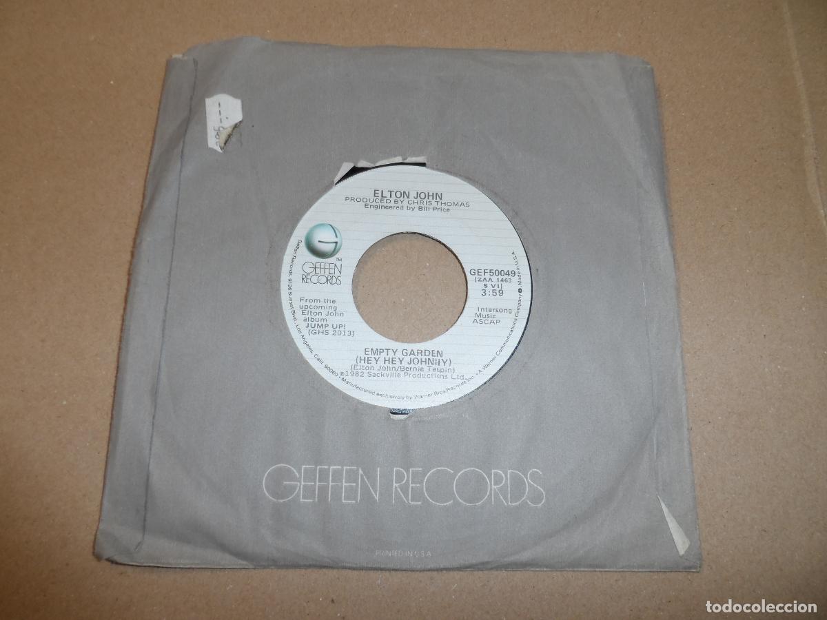 Discos de vinilo: Elton John &ndash; Empty Garden (Hey Hey Johnny) - Foto 1