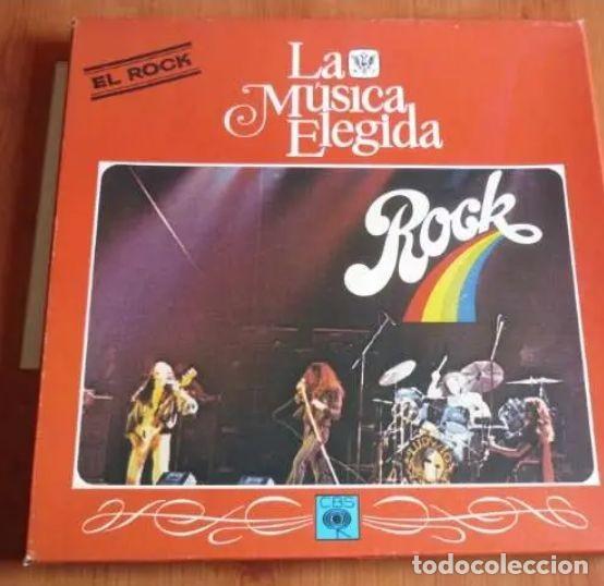 Discos de vinilo: LA MUSICA ELEGIDA: EL ROCK 4 LPS + LIBRO