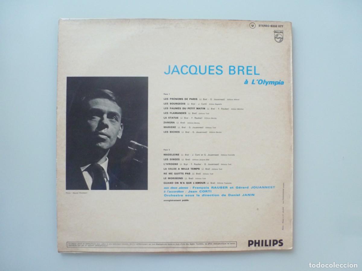 Discos de vinilo: JACQUES BREL - &Agrave; LOLYMPIA (CD PHILIPS 1973 FRANCIA) - Foto 2