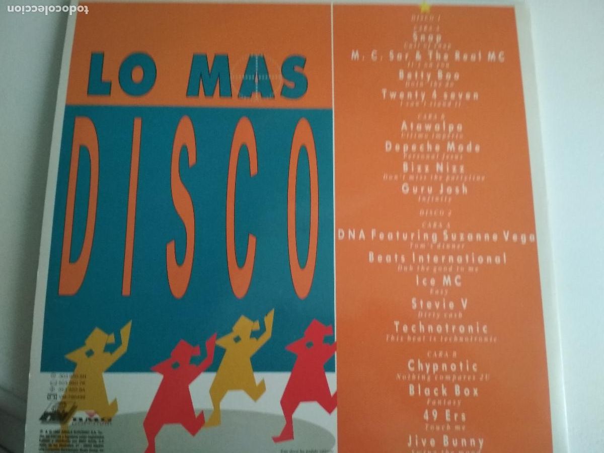 Discos de vinilo: &lrm; Lo Mas Disco 2 LPS, DOBLE PORTADA, 1990 - Foto 5