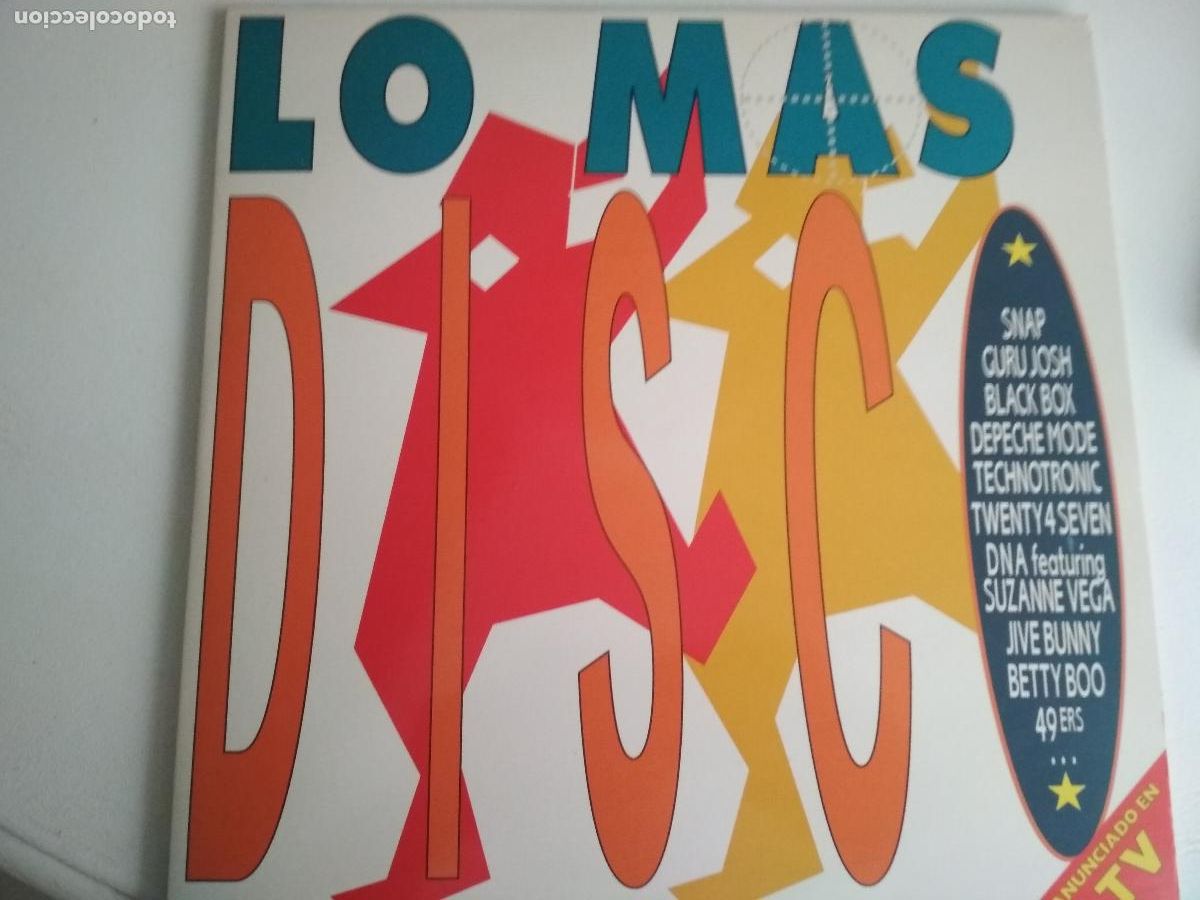 Discos de vinilo: &lrm; Lo Mas Disco 2 LPS, DOBLE PORTADA, 1990 - Foto 1