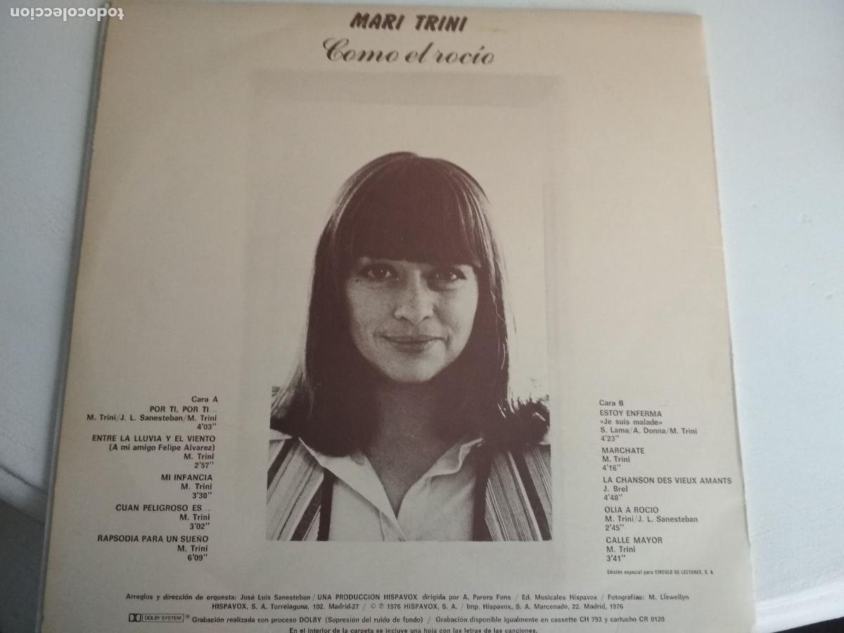 Discos de vinilo: Mari Trini &lrm;&ndash; Como El Roc&iacute;o 1976 - Foto 5