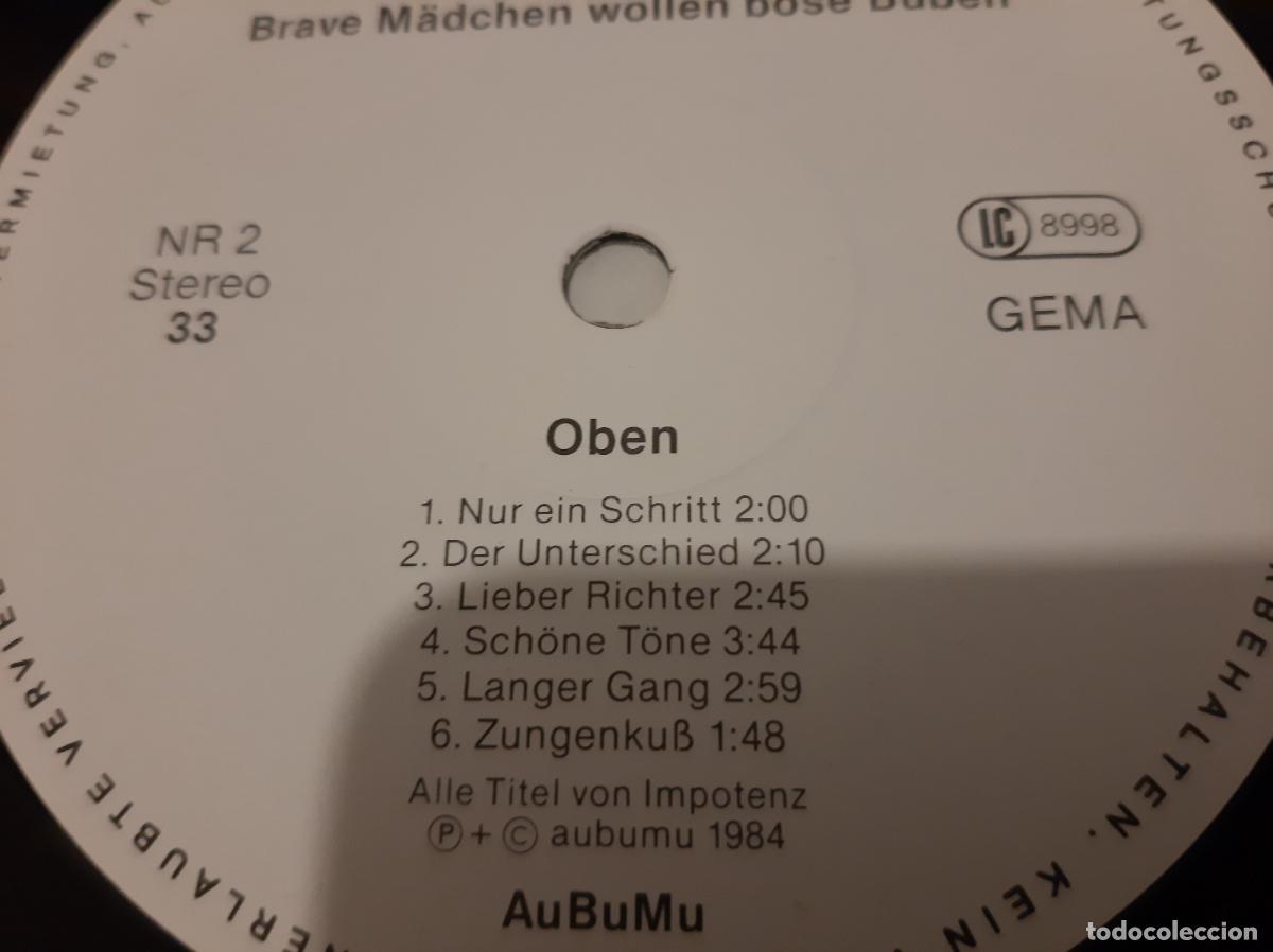Discos de vinilo: IMPOTENZ -BRAVE M&Auml;DCHEN WOLLEN B&Ouml;SE BUBEN- (1984) LP DISCO VINILO - Foto 2