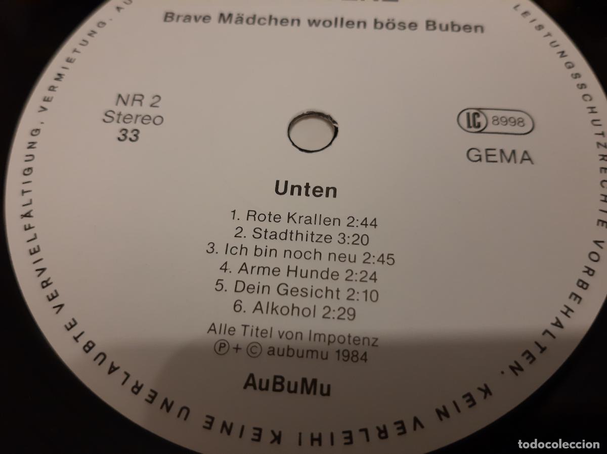 Discos de vinilo: IMPOTENZ -BRAVE M&Auml;DCHEN WOLLEN B&Ouml;SE BUBEN- (1984) LP DISCO VINILO - Foto 3