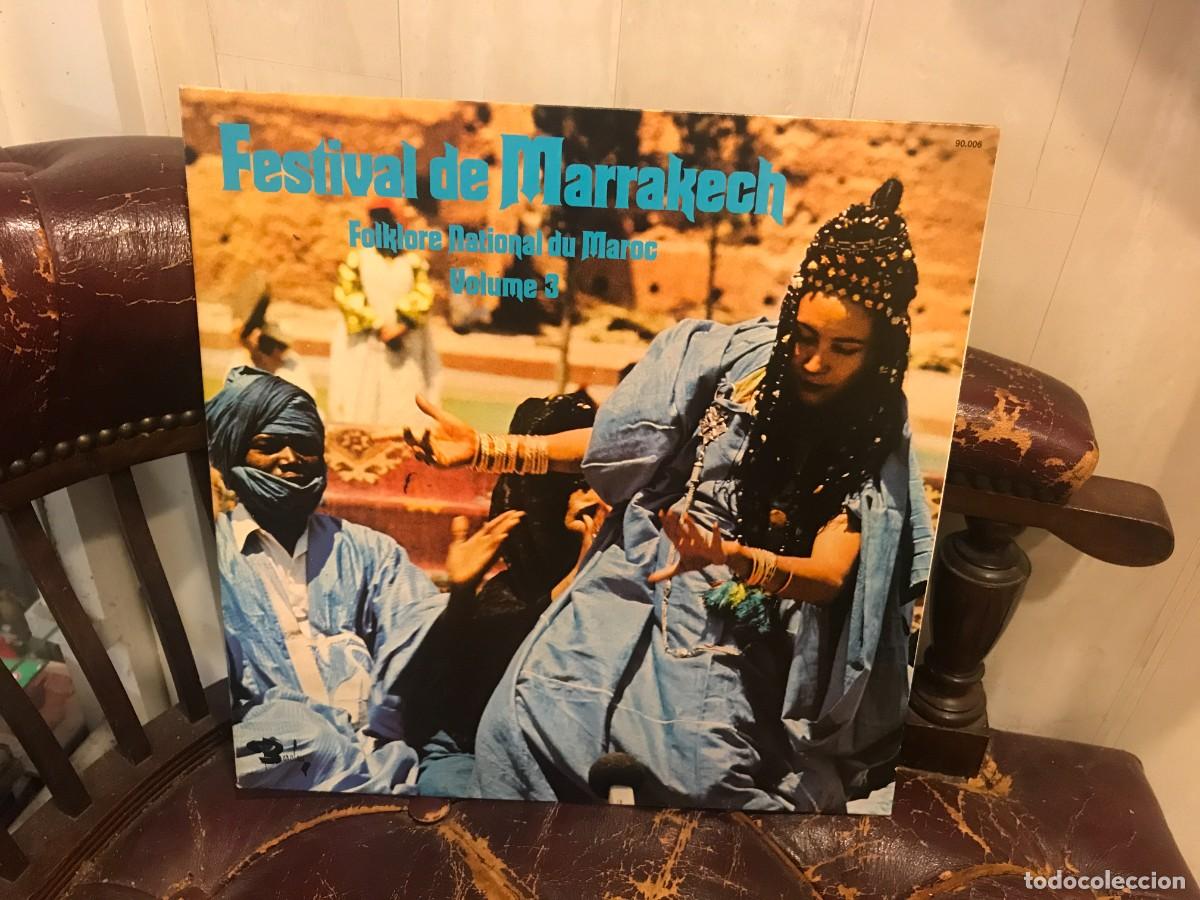 Dischi in vinile: LP. FESTIVAL DE MARRAKECH. FOLKLORE NATIONAL DU MAROC. VOLUME 3. 1973