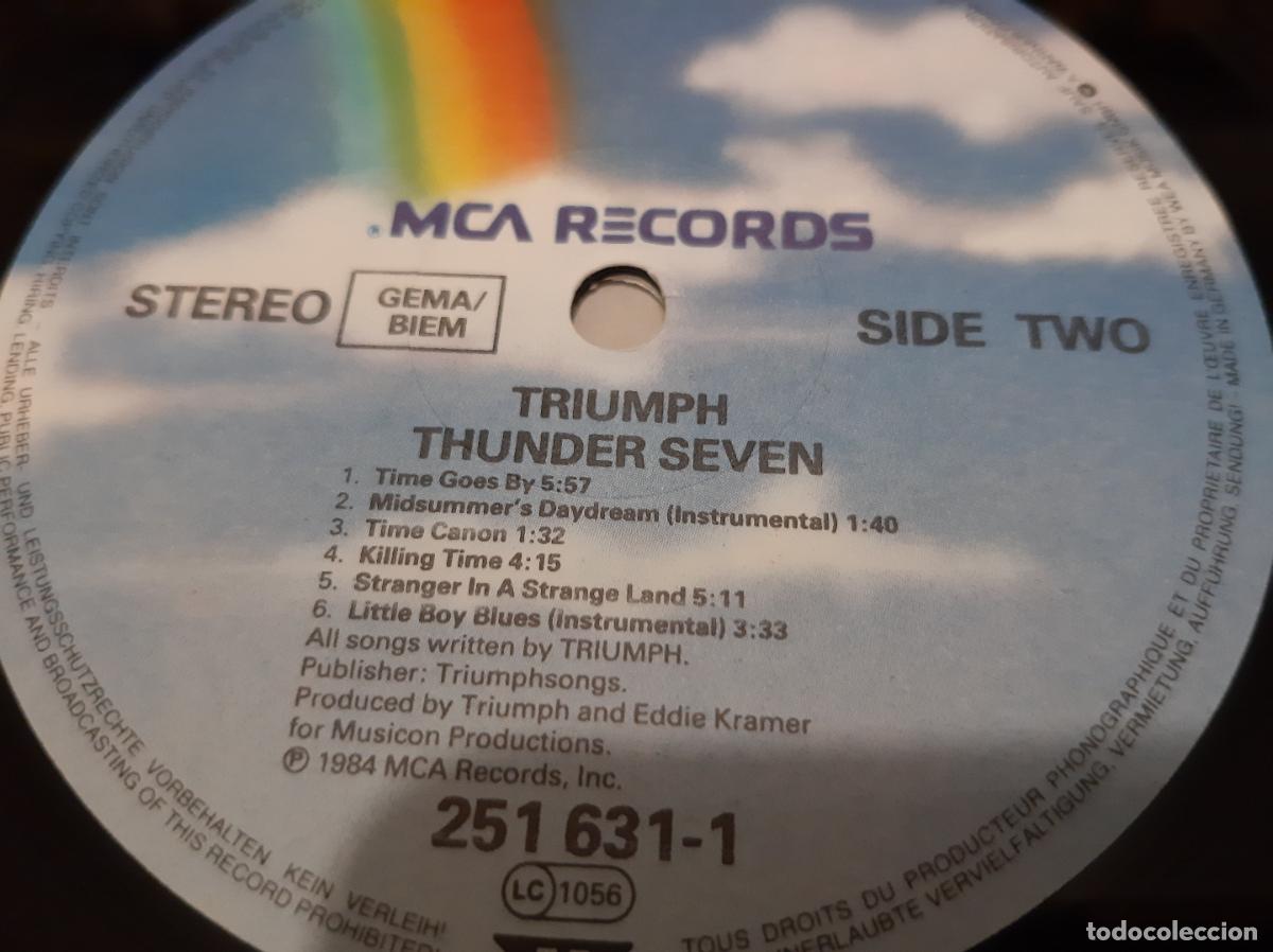 Discos de vinilo: TRIUMPH -THUNDER SEVEN- (1985) LP DISCO VINILO - Foto 2