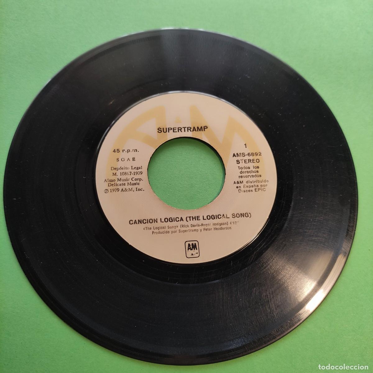 Discos de vinilo: SINGLE . SUPERTRAMP ** CANCI&Oacute;N LOGICA ** JUANI - Foto 3