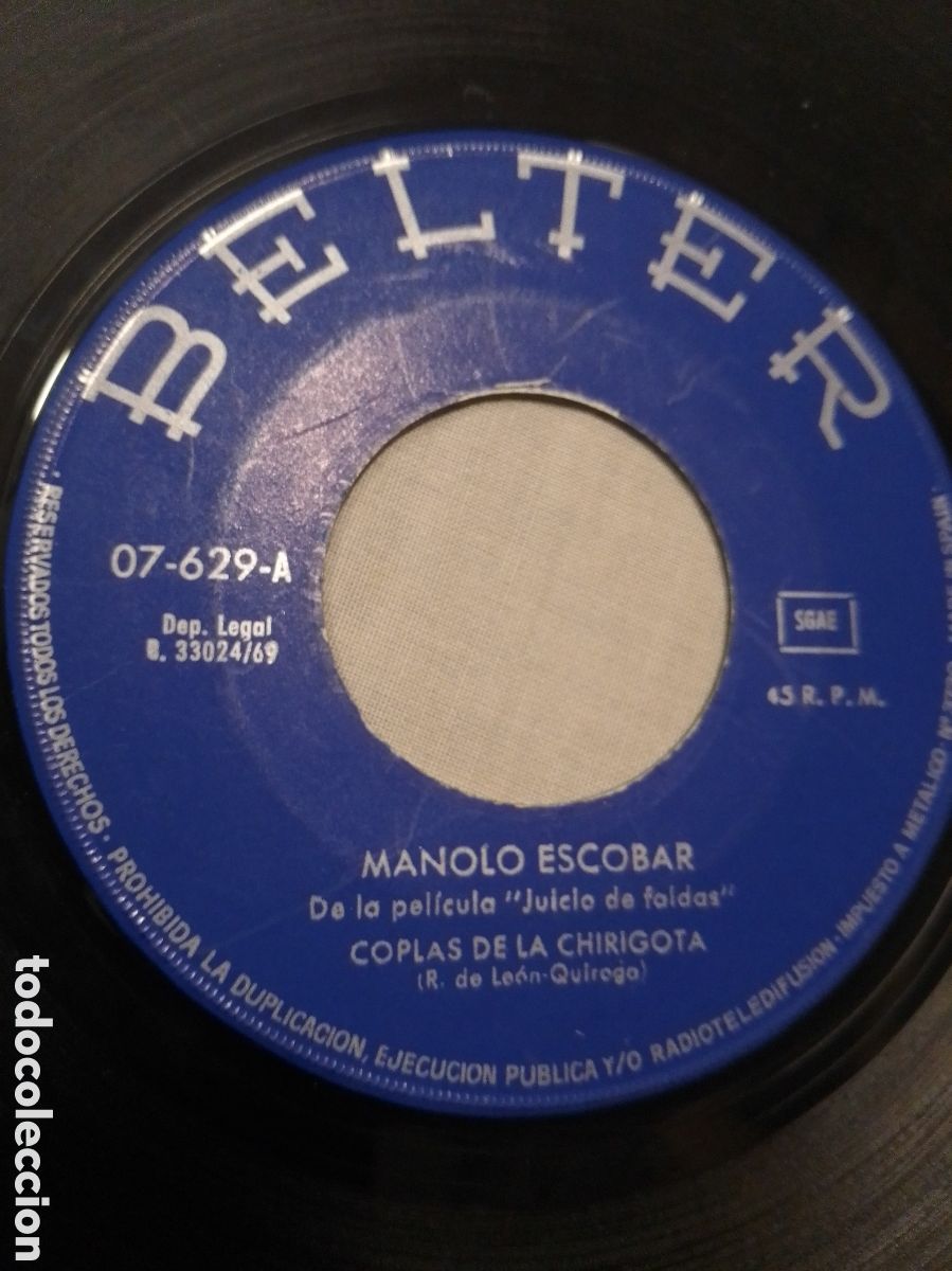 Discos de vinilo: VINILO PEQUE&Ntilde;O DE MANOLO ESCOBAR - Foto 2