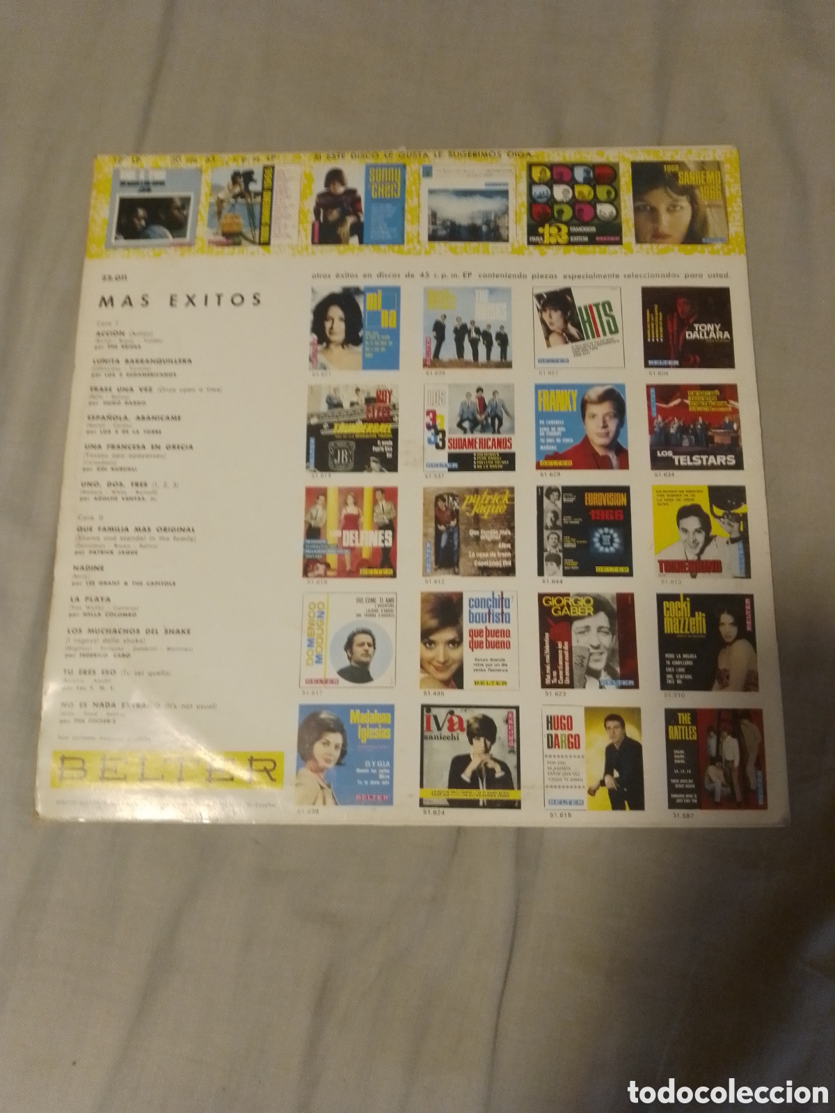 Discos de vinilo: M&Aacute;S &Eacute;XITOS BELTER LP 1966 - Foto 2