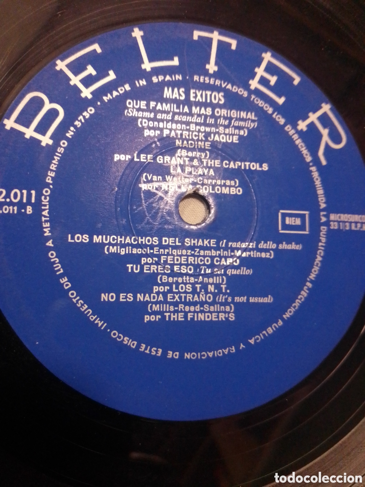 Discos de vinilo: M&Aacute;S &Eacute;XITOS BELTER LP 1966 - Foto 3