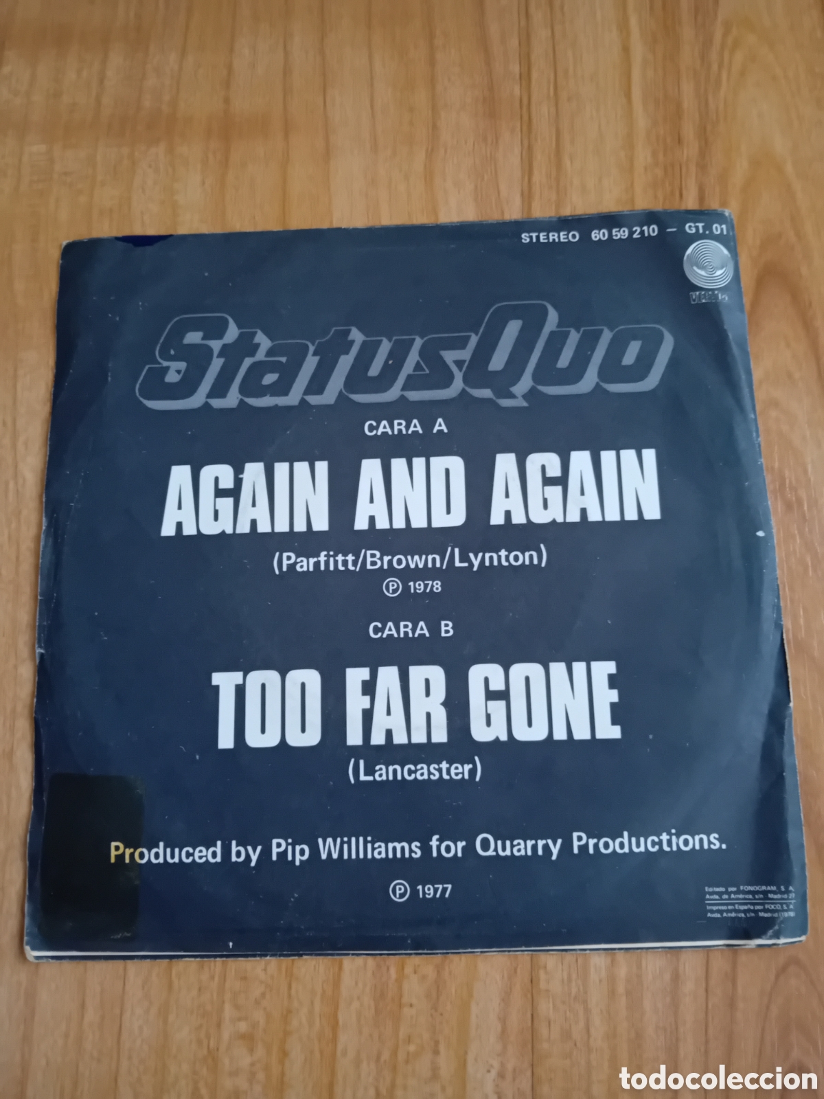 Discos de vinilo: STATUS QUO. AGAIN AND AGAIN. TOO FAR GONE - Foto 2