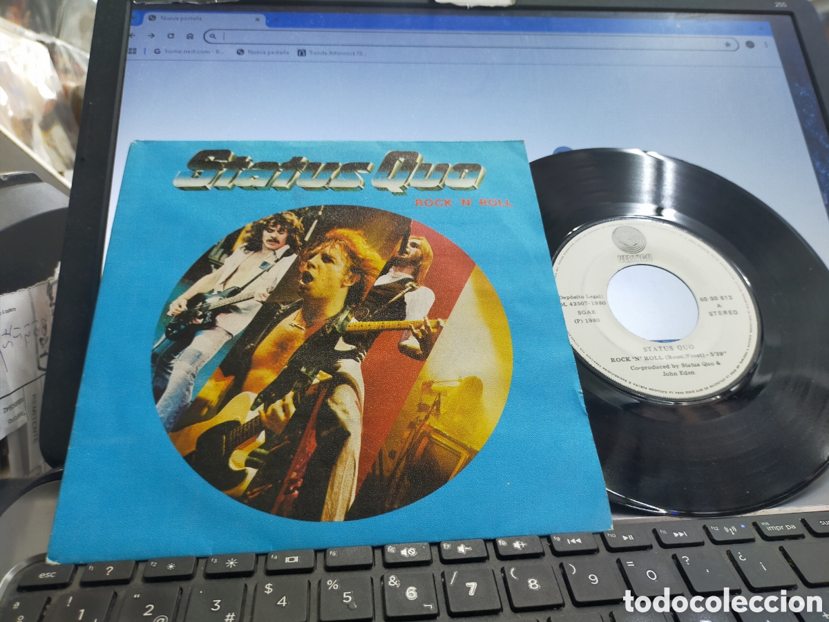 Discos de vinilo: Status quo single rock n roll Espa&ntilde;a 1980 - Foto 1
