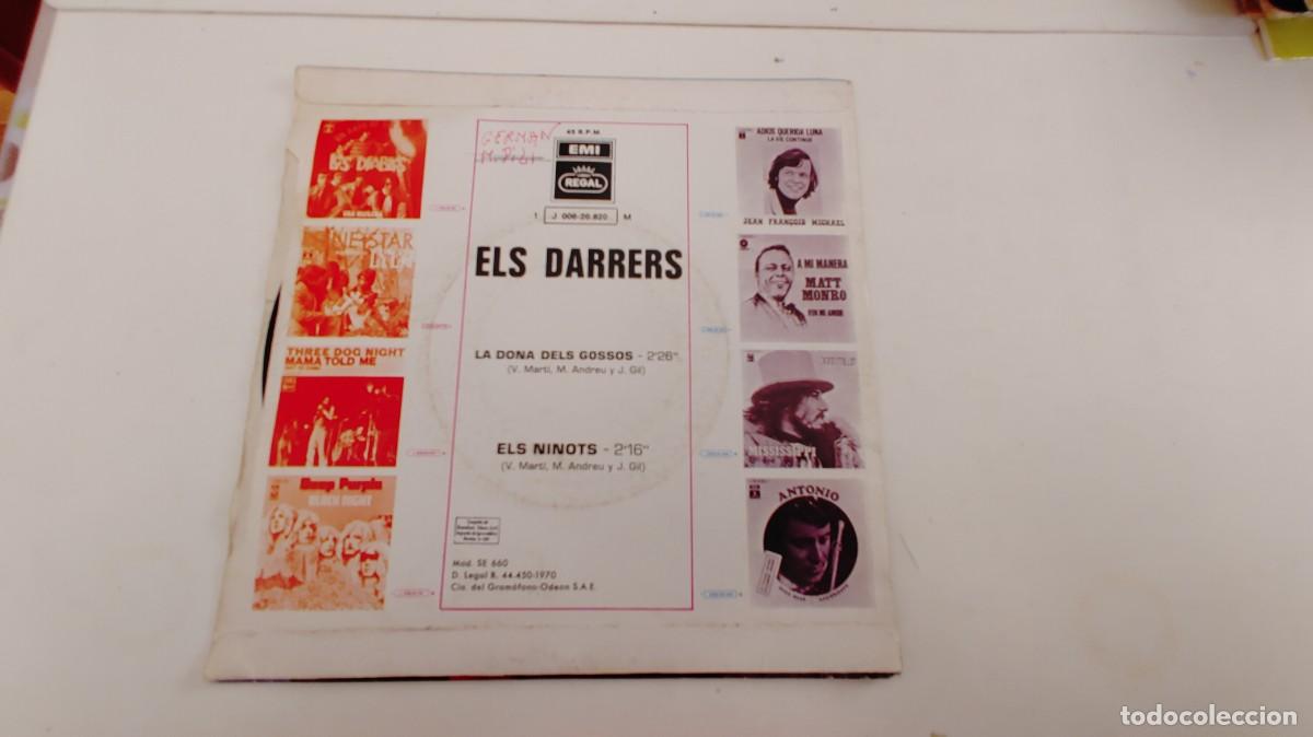 Discos de vinilo: ELS DARRERS-SINGLE LA DONA DELS GOSSOS - Foto 2
