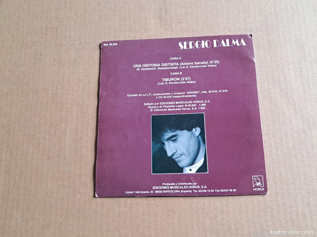 Discos de vinilo: SERGIO DALMA - UNA HISTORIA DISTINTA SINGLE 1992 - Foto 3