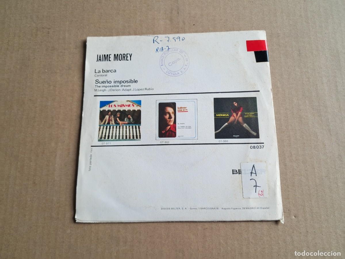 Discos de vinilo: JAIME MOREY - LA BARCA SINGLE 1971 - Foto 3