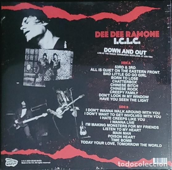 Discos de vinilo: Dee Dee Ramone I.C.L.C. - &rdquo;Down and out&rdquo;. LP - Foto 2