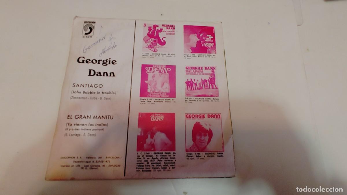 Discos de vinilo: GEORGIE DANN-SINGLE SANTIAGO - Foto 2