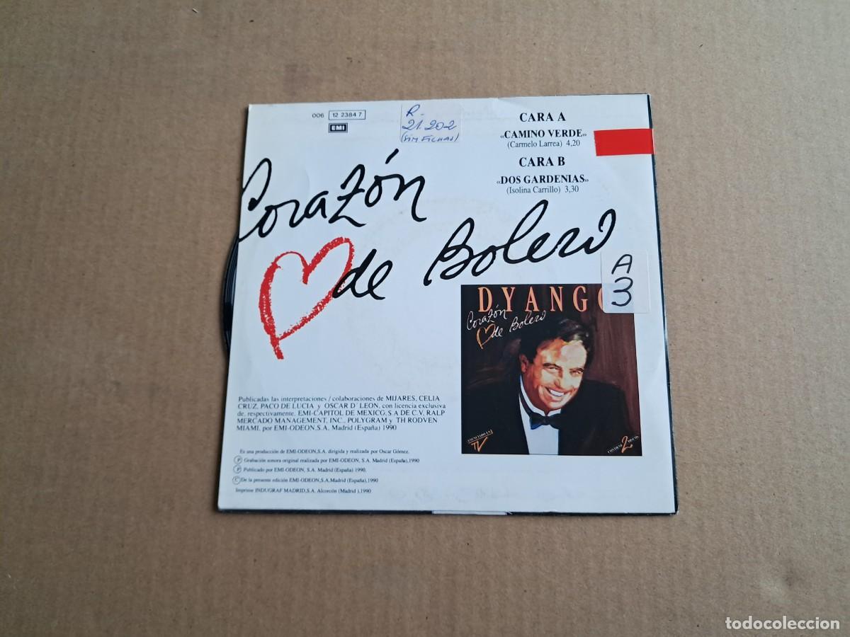 Discos de vinilo: DYANGO - CORAZON DE BOLERO SINGLE 1990 - Foto 3