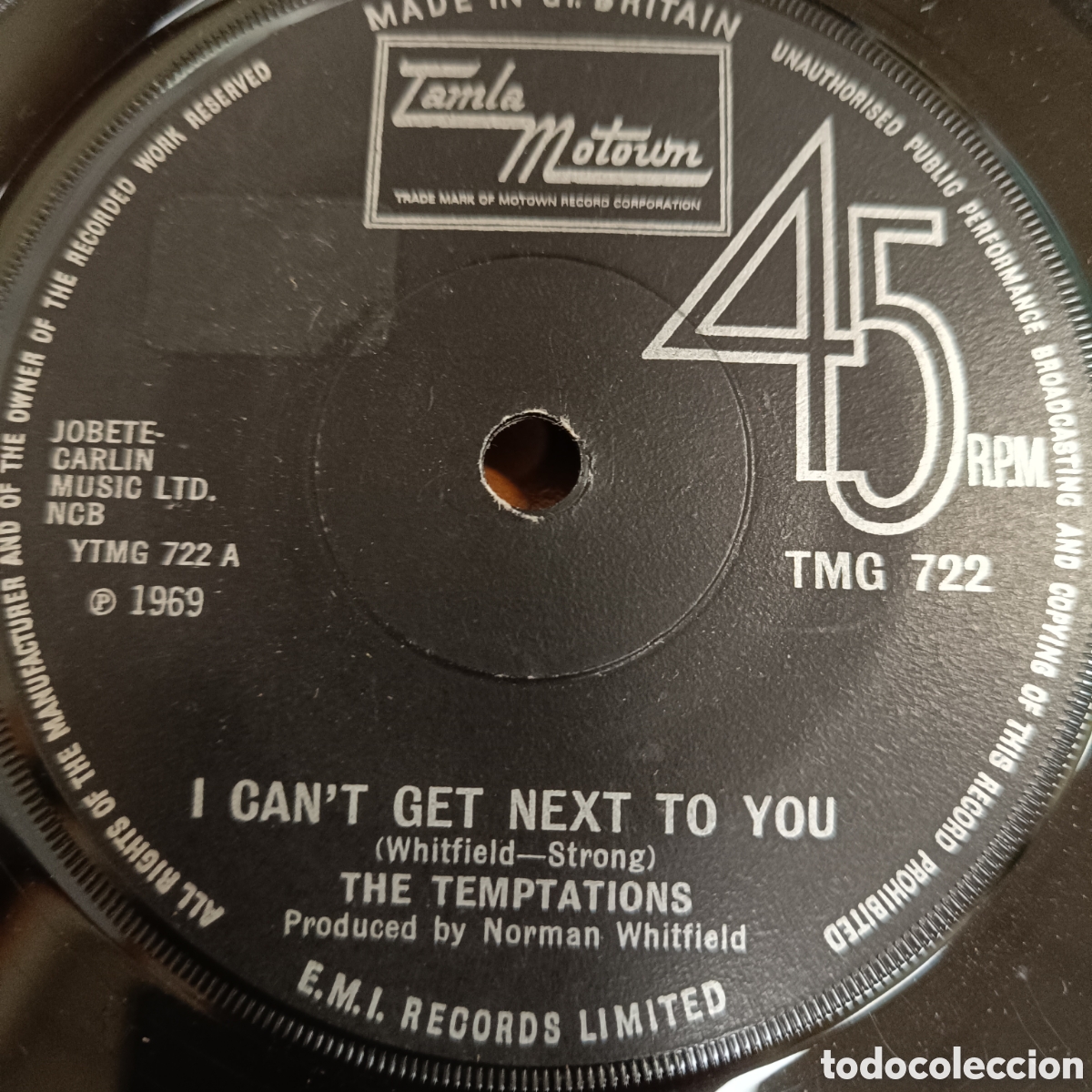 Discos de vinilo: The Temptations &lrm;&ndash; I Cant Get Next To You - Foto 1