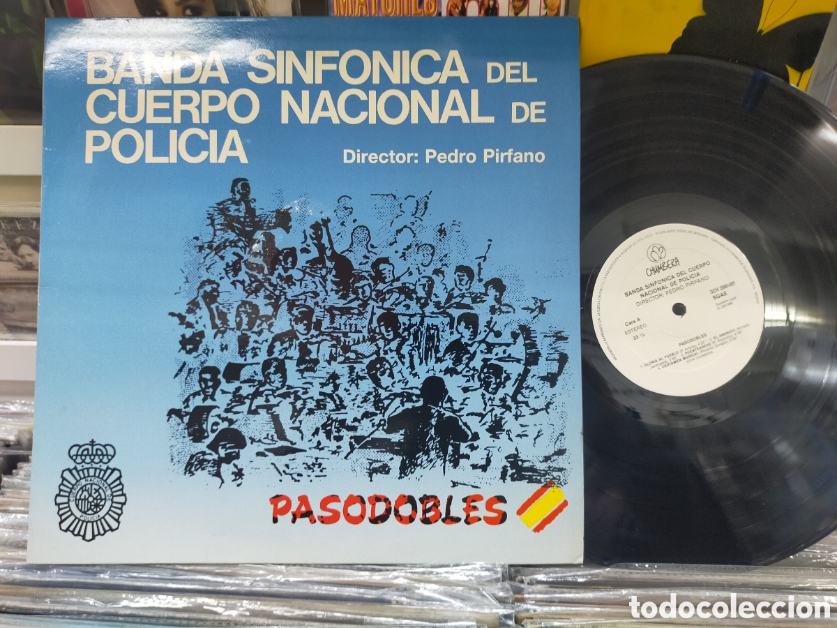 Disques de vinyle: Banda sinf&oacute;nica cuerpo nacional de polic&iacute;a LP pasodobles 1989