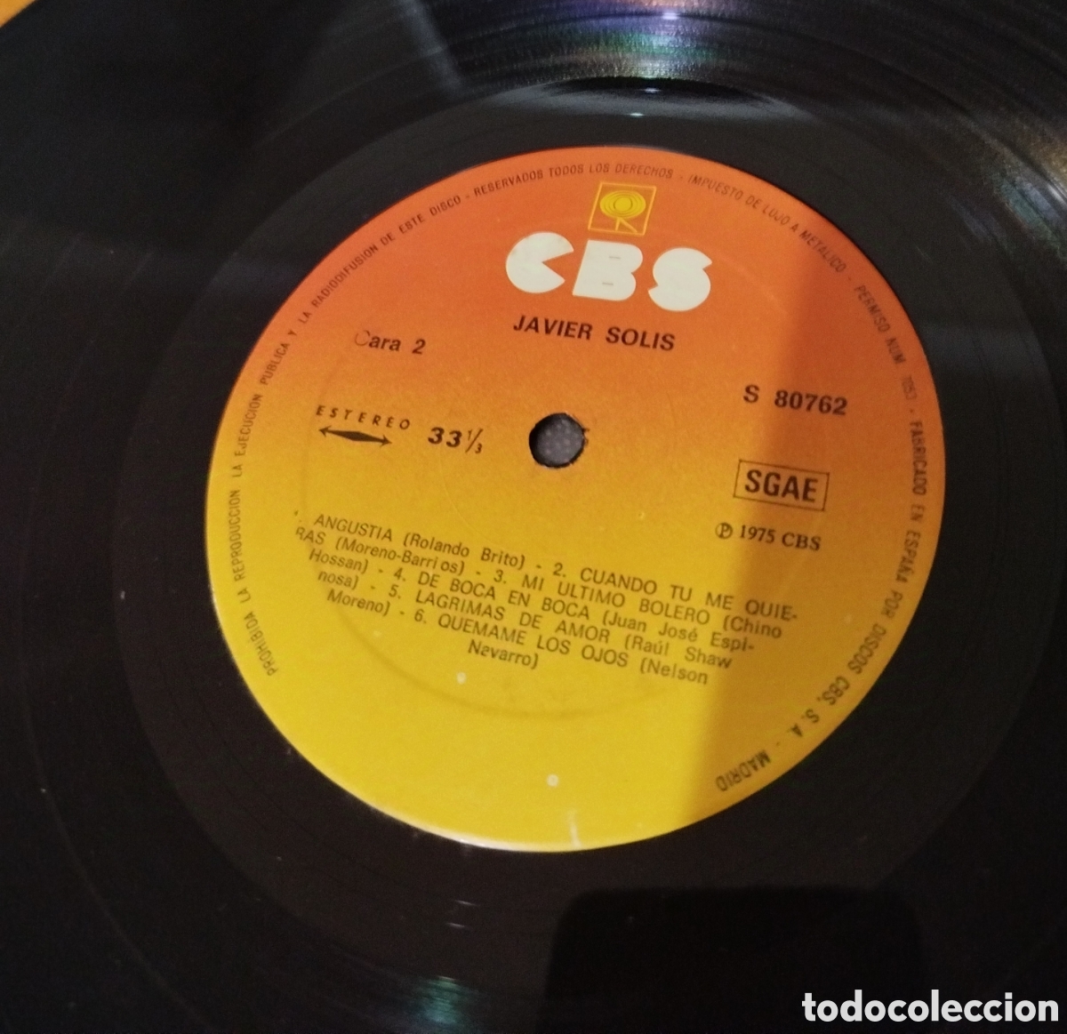 Discos de vinilo: Javier Sol&iacute;s&nbsp;&ndash;&nbsp;Con El Mariachi Perla De Occidente - Foto 3