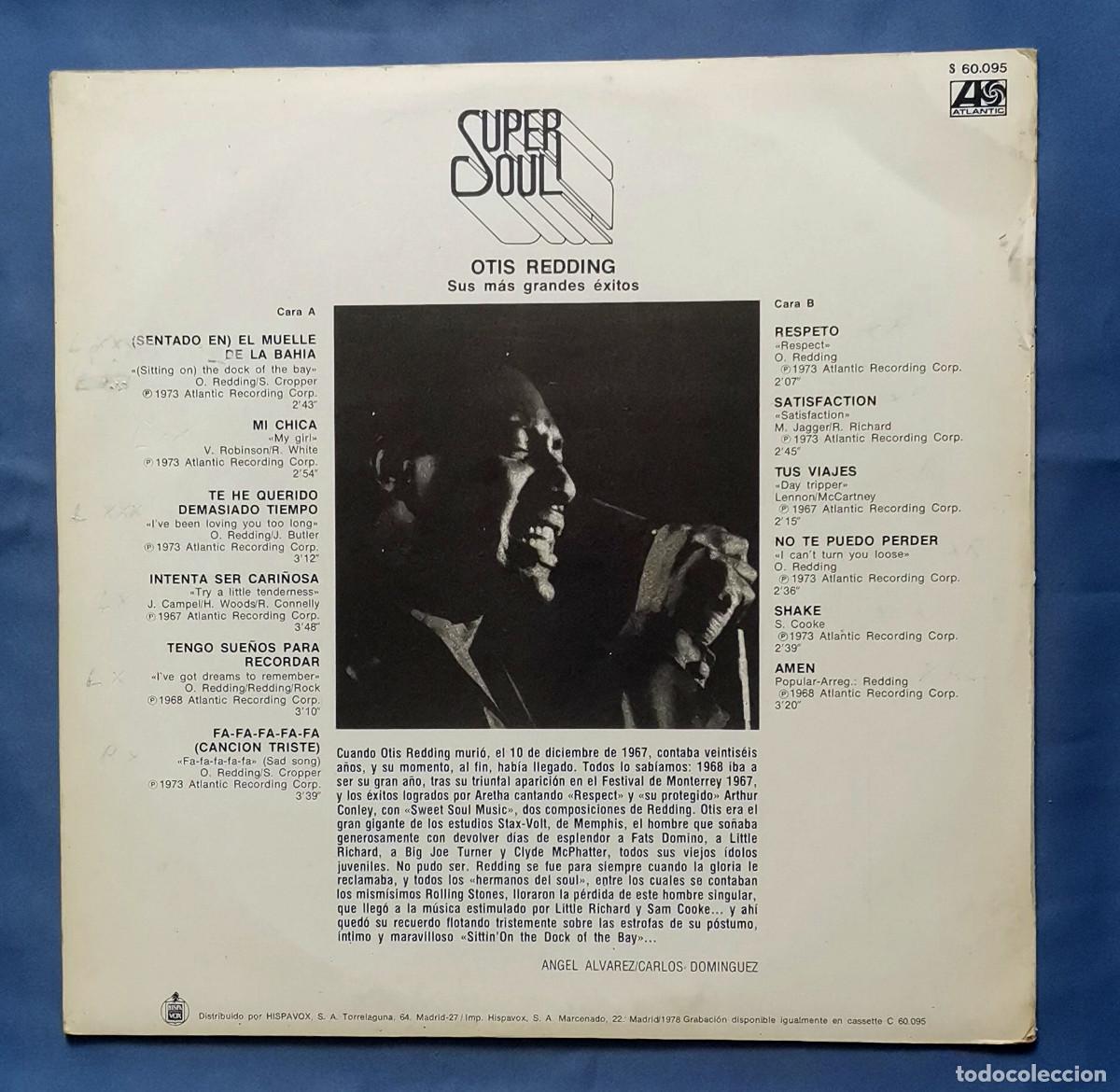 Discos de vinilo: Otis Redding &lrm;&ndash; Sus Mas Grandes Exitos LP, Compilation Spain 1978 - Foto 2