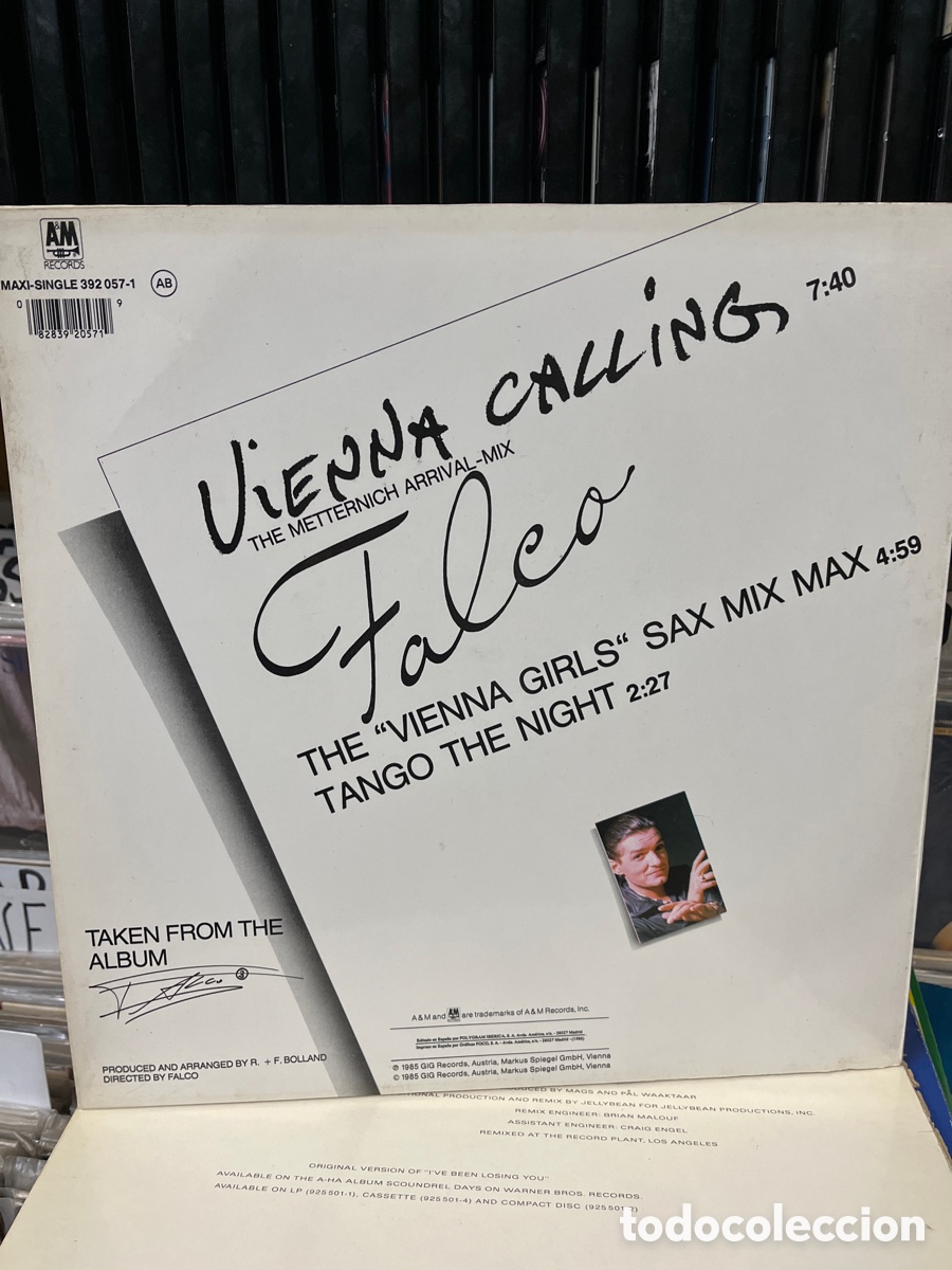 Discos de vinilo: Vienna callings falco - Foto 2