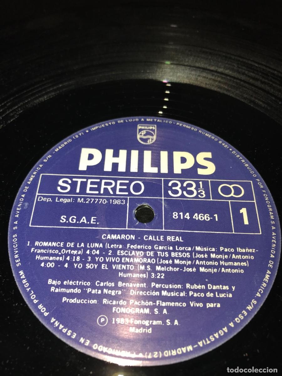 Discos de vinilo: VINILO DE CAMAR&Oacute;N DE LA ISLA-CALLE REAL-ORIGINAL 1983 - Foto 2