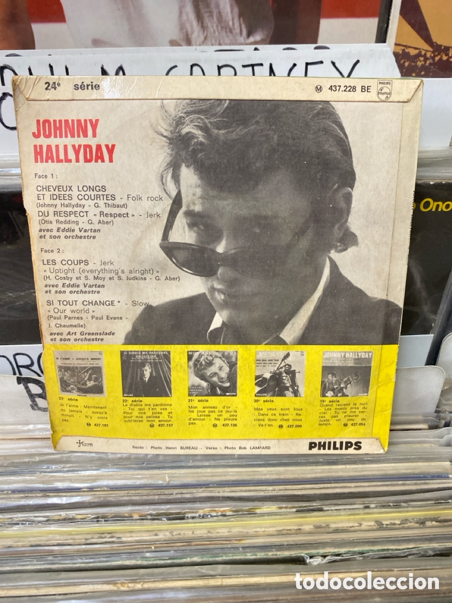 Discos de vinilo: Johnny Hallyday - Cheveux Longs - Foto 2