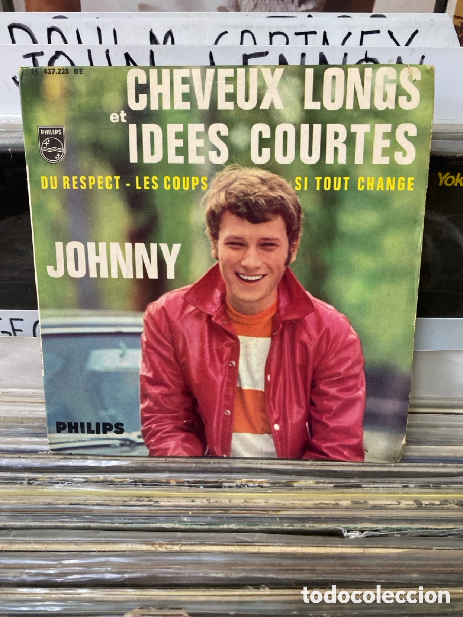 Discos de vinilo: Johnny Hallyday - Cheveux Longs - Foto 1