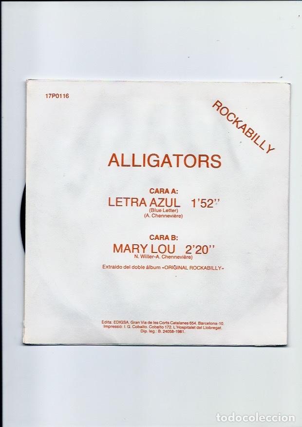 Discos de vinilo: ALLIGATORS. Letra azul. (vinilo single 1981) - Foto 2