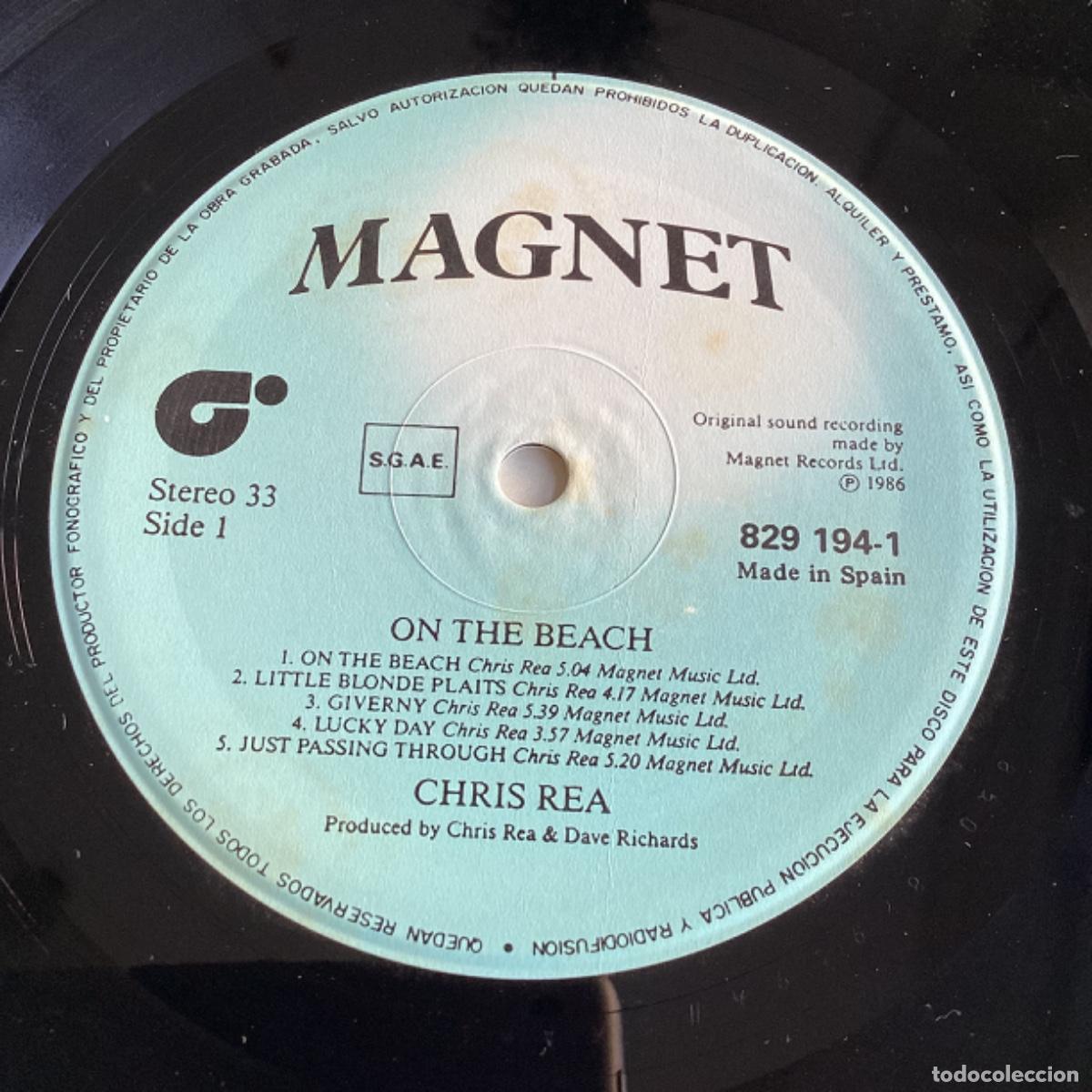 Discos de vinilo: V223 LP Chirs Rea - On the beach - Polygram 1986 - Foto 4