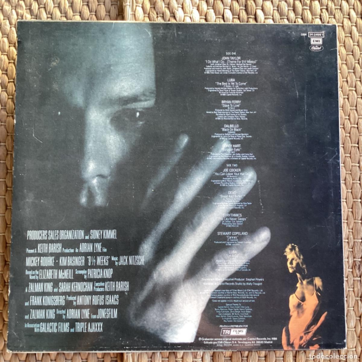 Discos de vinilo: V224 LP 9 Semanas y media - EMI 1986 - Foto 3