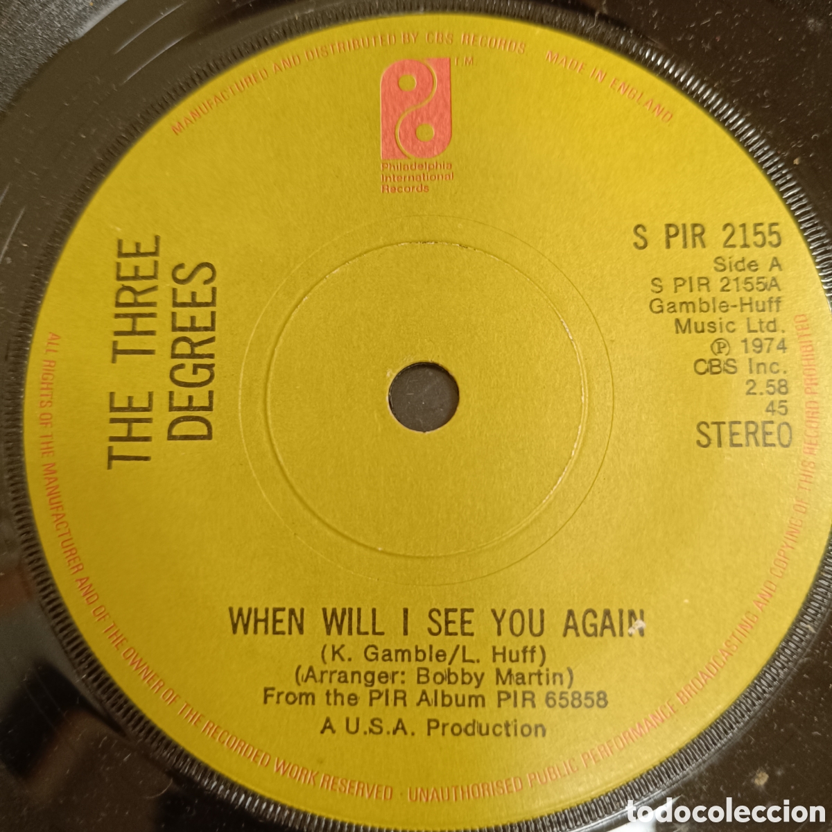 Discos de vinilo: The Three Degrees &lrm;&ndash; When Will I See You Again - Foto 1