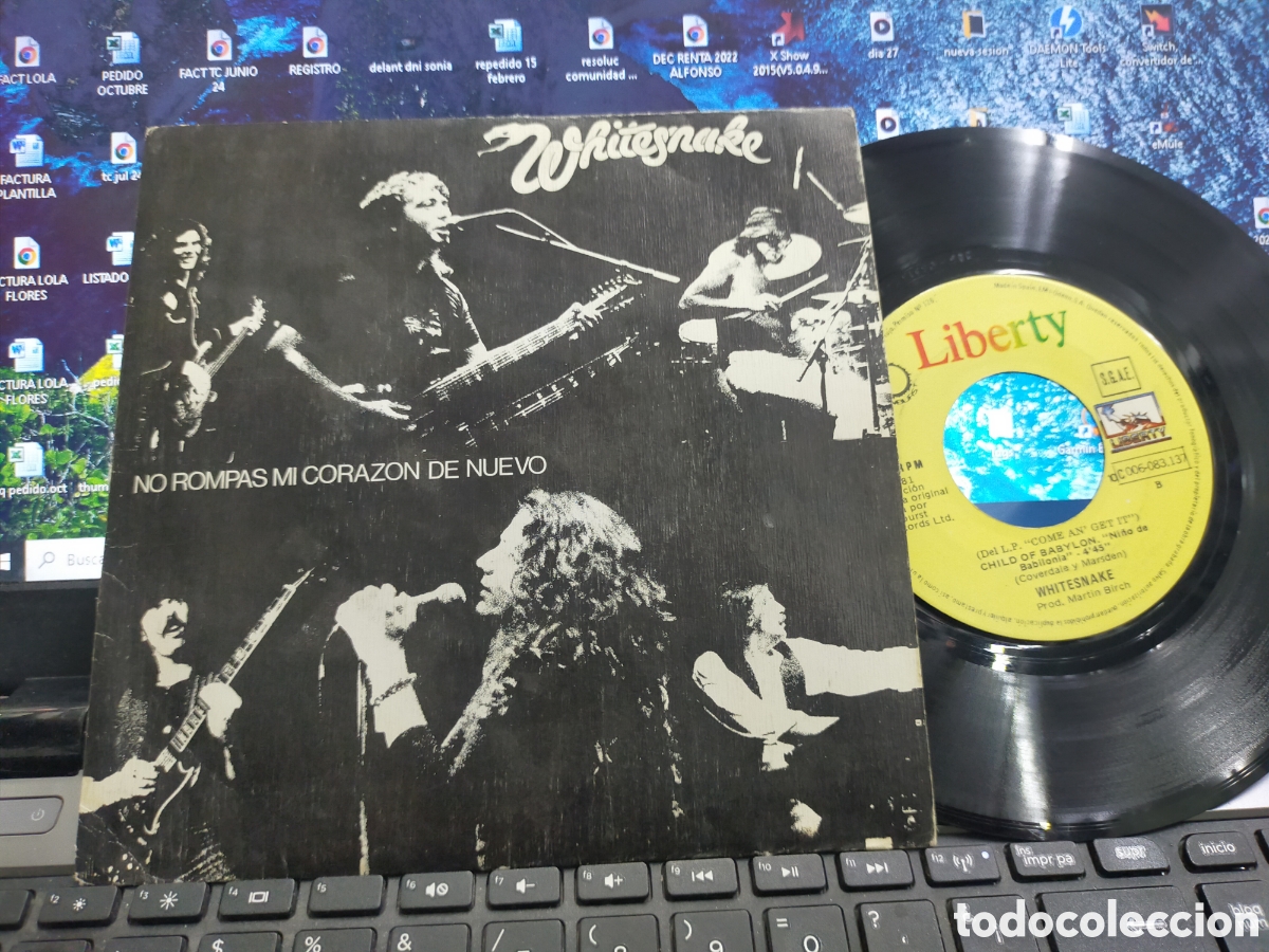 Discos de vinilo: Whitesnake single no rompas mi coraz&oacute;n Espa&ntilde;a 1981 - Foto 1